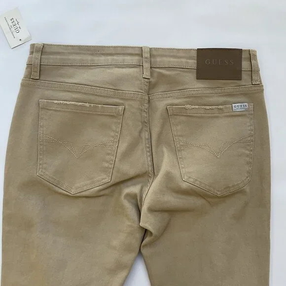 Guess Men’s Nico Destroyed Skinny Jeans Light Beige Size 34X32 - Picture 15 of 16